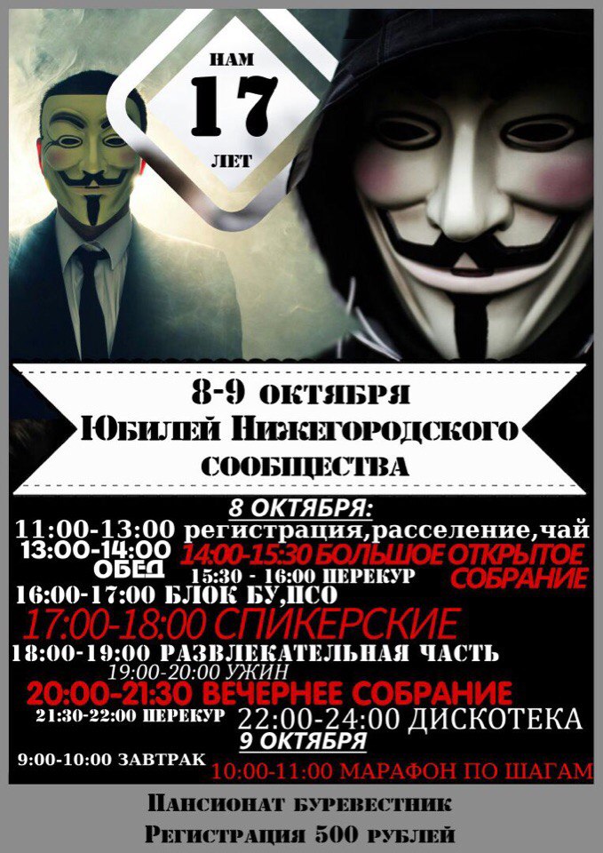 Сообщество АН Нижний Новгород 17 лет